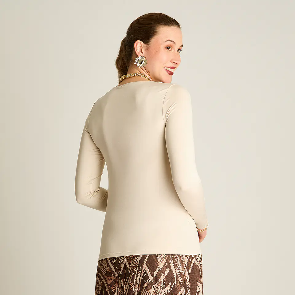 POLERA (MU) M/L C/P BASICA LISA TT LORENZO IMP. 100010 ARENA  4