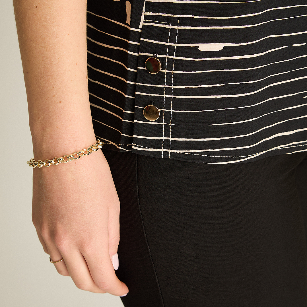 Blusa Arena Manga 3/4 con Aplicación de Botones 208503 3