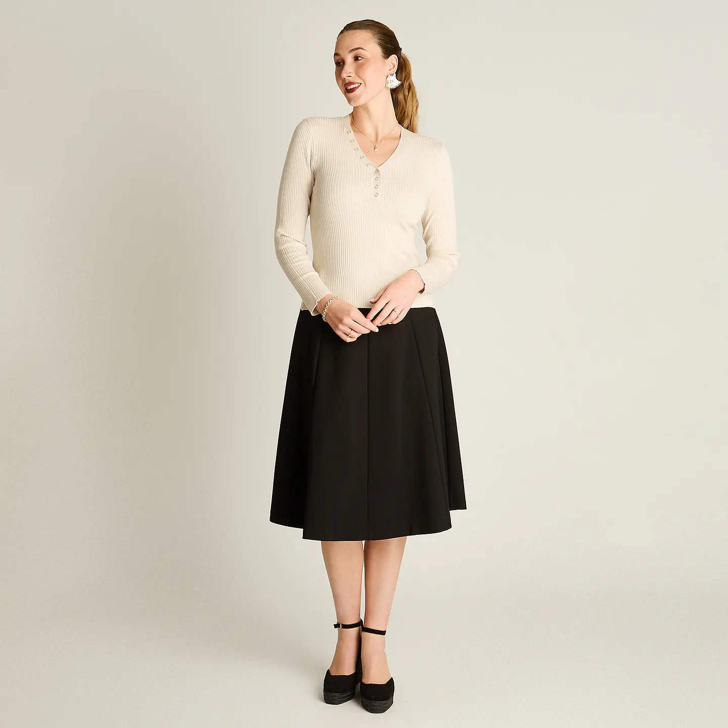 Sweater (Mu) M/L C/V Pata Boton Liso Lorenzo Imp. 818503 Arena S 2