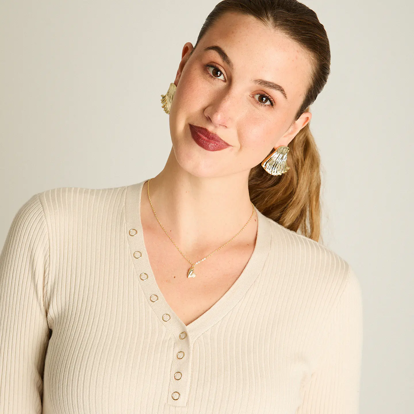 Sweater (Mu) M/L C/V Pata Boton Liso Lorenzo Imp. 818503 Arena S 3