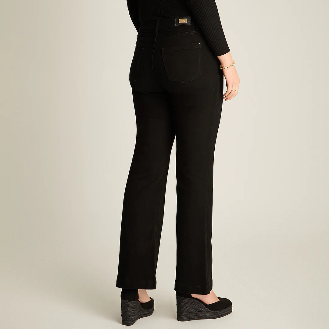 Jeans Negro Flare con Botones Dorados Laterales 738501 2