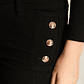 Jeans Negro Flare con Botones Dorados Laterales 738501 - Miniatura 4
