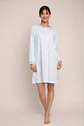 Camisola (Mu) C/P M/L Pata Boton Acanalada C/Bordado Algodon Mon-Amour 239 Celeste  - Miniatura 1