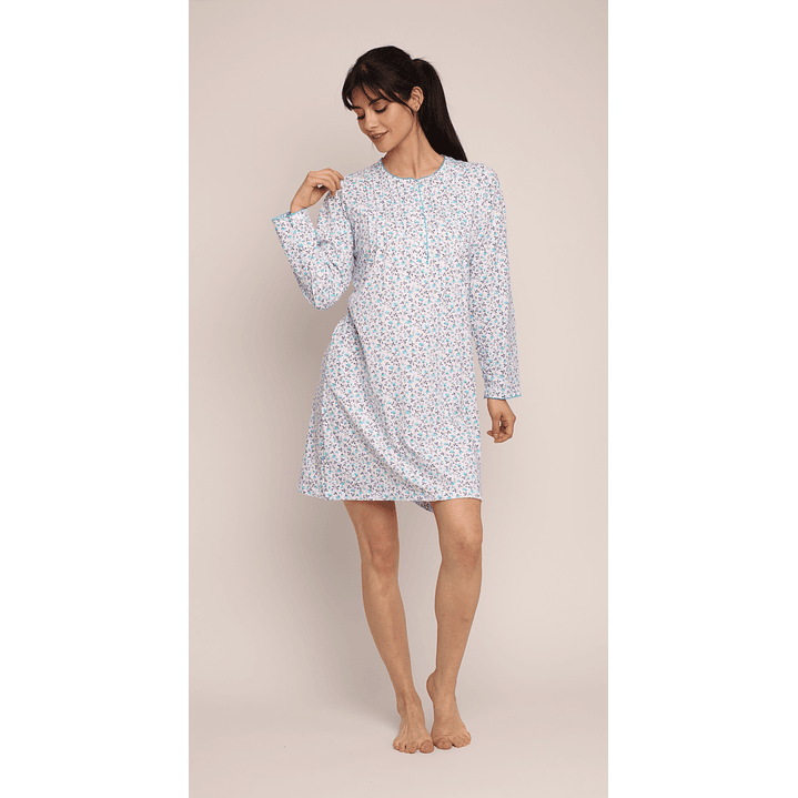 CAMISOLA (MU) C/P M/L PATA BOTON FULL PRINT ALGODÓN MON-AMOUR 232 CALIPSO  1