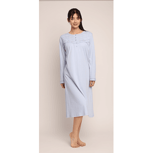 CAMISA (MU) C/P M/L PATA BOTON LISA APLIC BORDADO ALGODÓN MON-AMOUR 131 JACINTO 