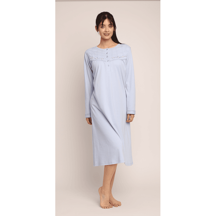 CAMISA (MU) C/P M/L PATA BOTON LISA APLIC BORDADO ALGODÓN MON-AMOUR 131 JACINTO  1