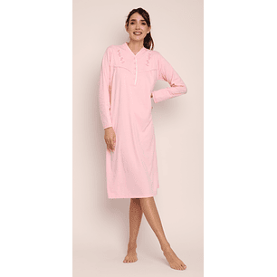 CAMISA (MU) C/P M/L PATA BOTON C/BORD. ALGODÓN MON-AMOUR 124 ROSADO 