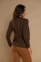 Chaleco (Mu) M/L Melange C/Polera Listada Give Y76400 Cafe  - Miniatura 2