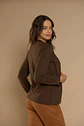 Chaleco (Mu) M/L Melange C/Polera Listada Give Y76400 Cafe  - Miniatura 7
