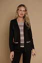 Chaleco (Mu) M/L Melange C/Polera Listada Give Y76400 Negro  - Miniatura 2