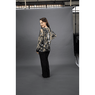 POLERA (MU) C/V M/L EST APLIC LUREX GIVE W56412 CAMEL