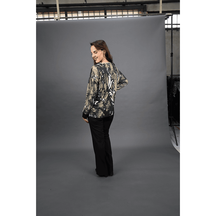 POLERA (MU) C/V M/L EST APLIC LUREX GIVE W56412 CAMEL 1