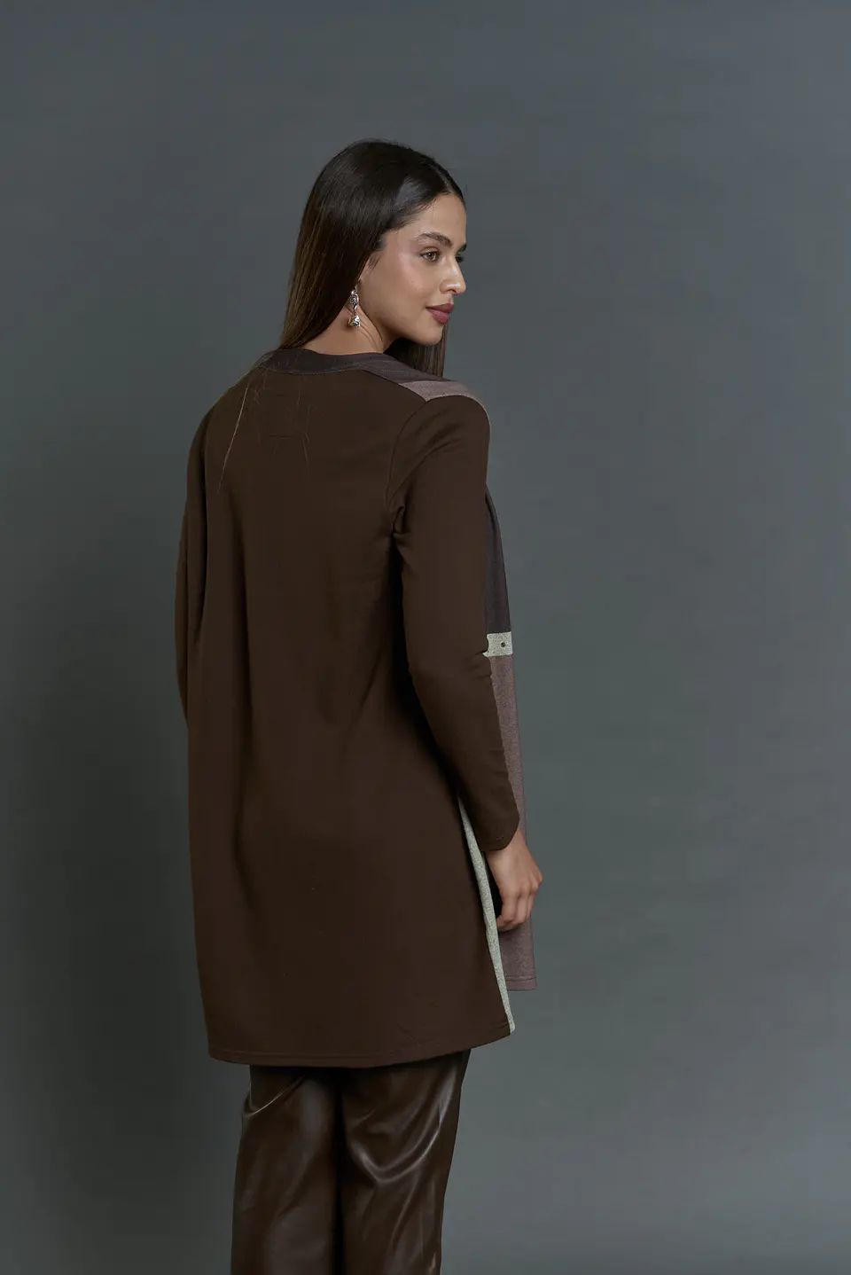Tapado (Mu) M/L Bicolor Largo Aplic Tachas Give T46400 Cafe 2