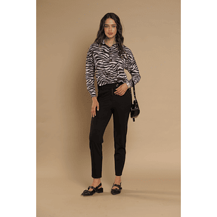PANTALON (MU) VESTIR SLIM GADWICK (CROP) GIVE P66403 NEGRO