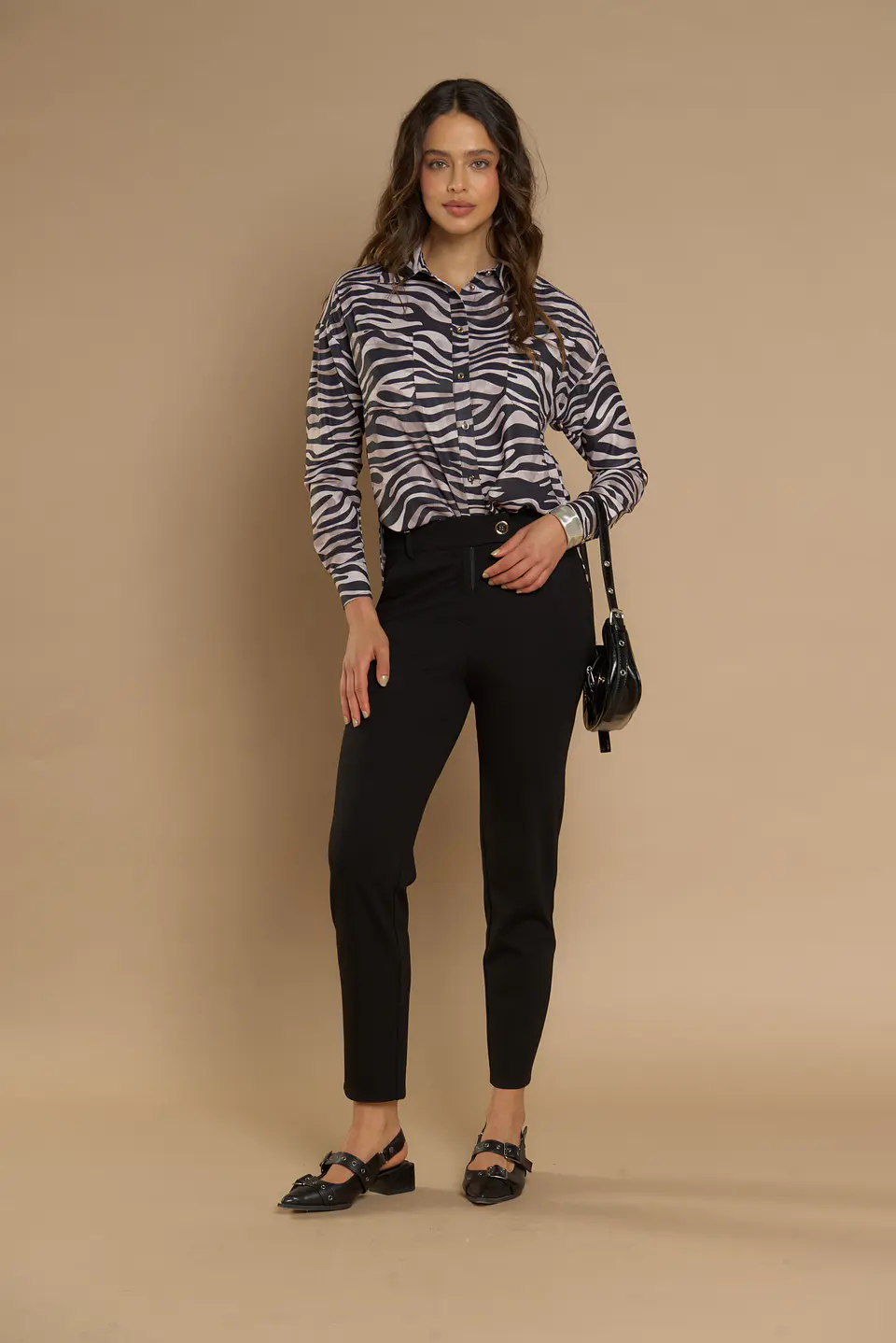 Pantalon (Mu) Vestir Slim Gadwick (Crop) Give P66403 Negro 1