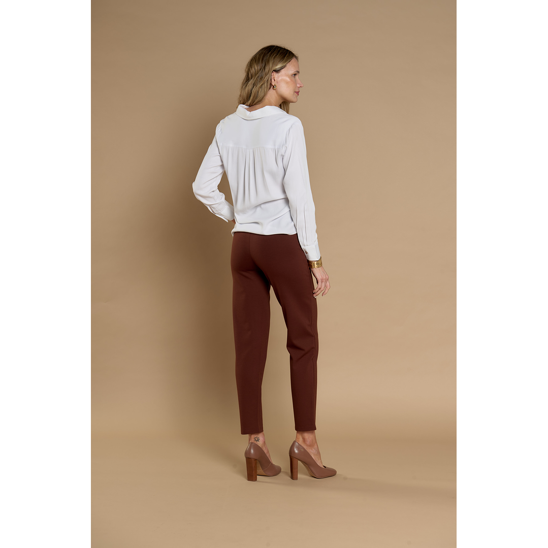 PANTALON (MU) VESTIR SLIM GADWICK (CROP) GIVE P66403 CAFE 2