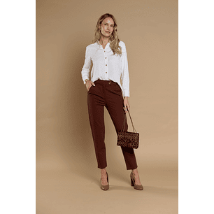 PANTALON (MU) VESTIR SLIM GADWICK (CROP) GIVE P66403 CAFE