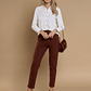 PANTALON (MU) VESTIR SLIM GADWICK (CROP) GIVE P66403 CAFE - Miniatura 3