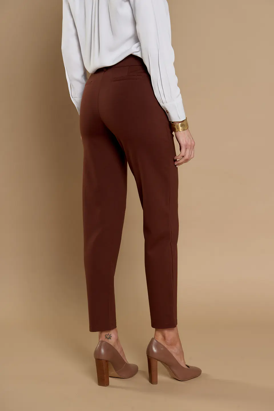 Pantalon (Mu) Vestir Slim Gadwick (Crop) Give P66403 Cafe 4