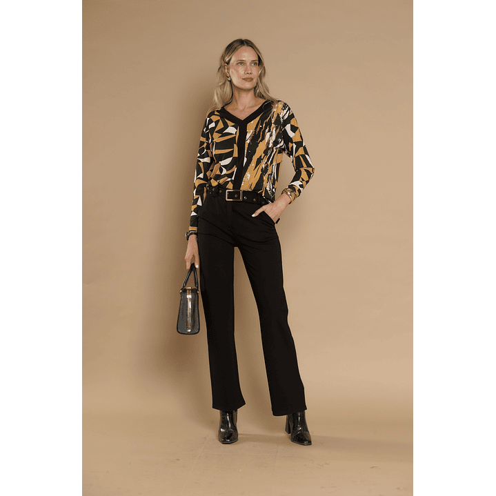 PANTALON (MU) VESTIR RECTO C/CINT GADWICK GIVE P66401 NEGRO 1