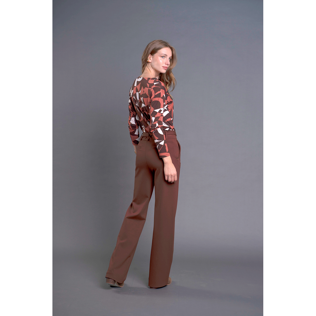 PANTALON (MU) VESTIR RECTO C/CINT GADWICK GIVE P66401 CAFE 1