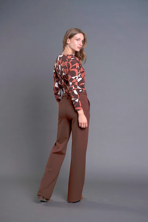 PANTALON (MU) VESTIR RECTO C/CINT GADWICK GIVE P66401 CAFE