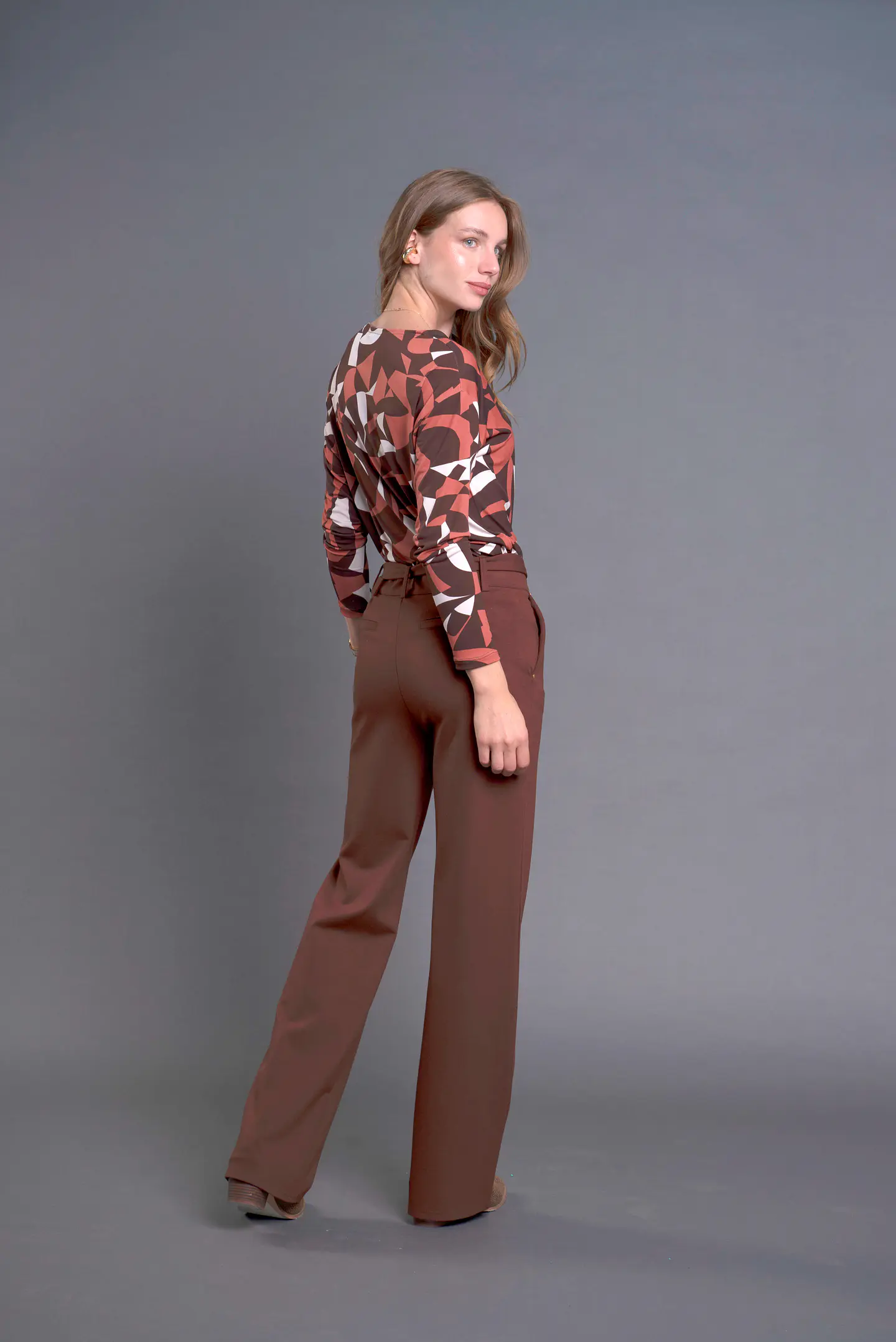 Pantalon (Mu) Vestir Recto C/Cint Gadwick Give P66401 Cafe 1
