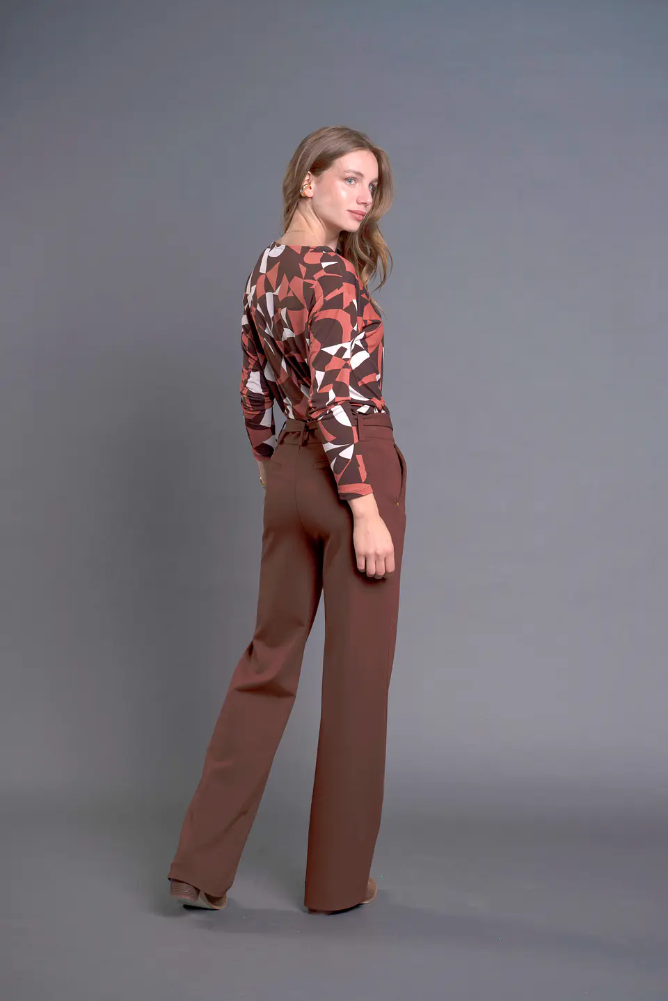 Pantalon (Mu) Vestir Recto C/Cint Gadwick Give P66401 Cafe 1