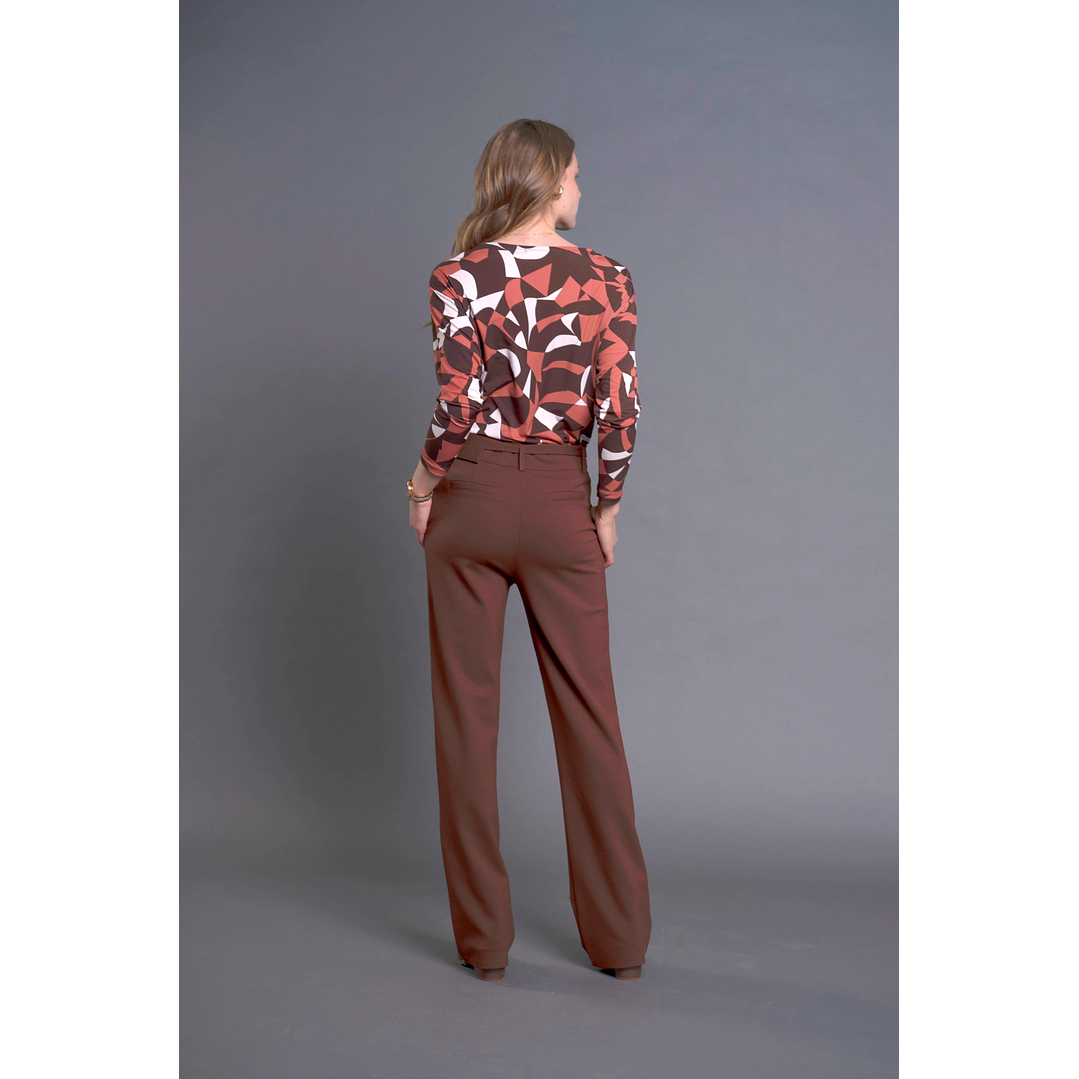 PANTALON (MU) VESTIR RECTO C/CINT GADWICK GIVE P66401 CAFE 2