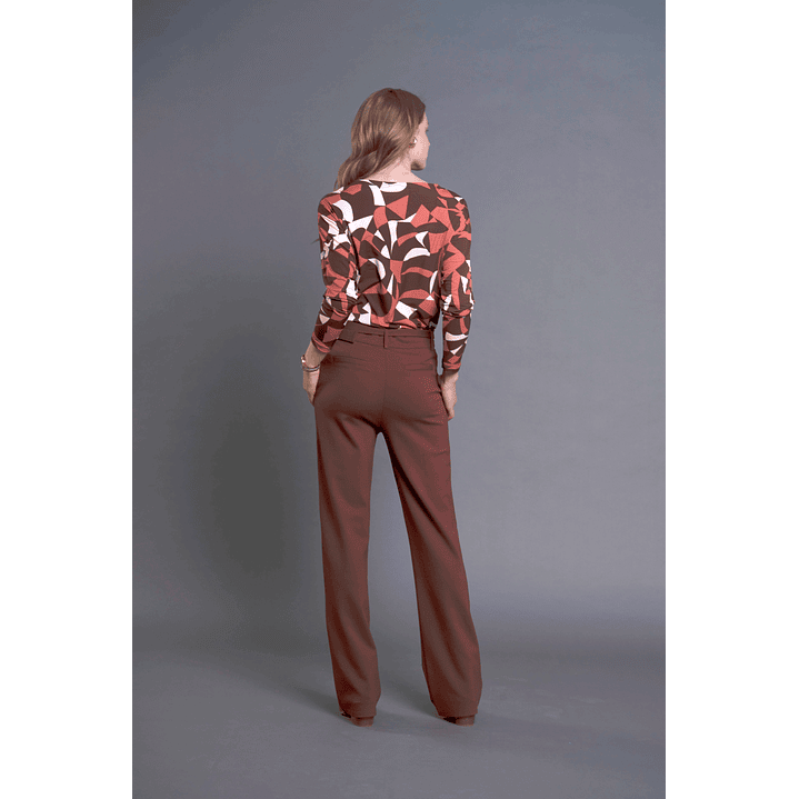 PANTALON (MU) VESTIR RECTO C/CINT GADWICK GIVE P66401 CAFE 2