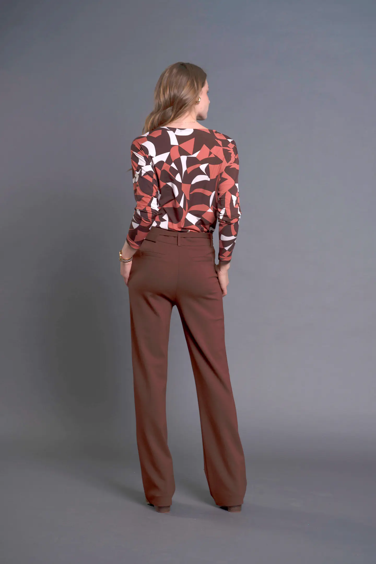 Pantalon (Mu) Vestir Recto C/Cint Gadwick Give P66401 Cafe 2