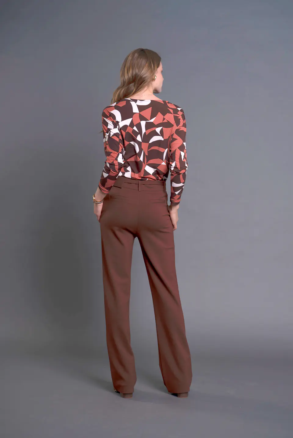 Pantalon (Mu) Vestir Recto C/Cint Gadwick Give P66401 Cafe 2