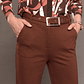 PANTALON (MU) VESTIR RECTO C/CINT GADWICK GIVE P66401 CAFE - Miniatura 4