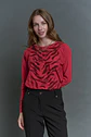 Polera (Mu) C/P M/L Melange Est Aplic Strass Give L56433 Rojo - Miniatura 2