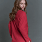 POLERA (MU) C/P M/L MELANGE EST APLIC STRASS GIVE L56433 ROJO - Miniatura 6