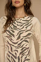 Polera (Mu) C/P M/L Melange Est Aplic Strass Give L56433 Beige - Miniatura 6