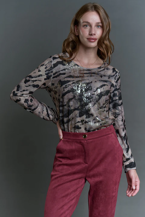 Polera (Mu) C/P M/L Est Folia Give E56400 Beige