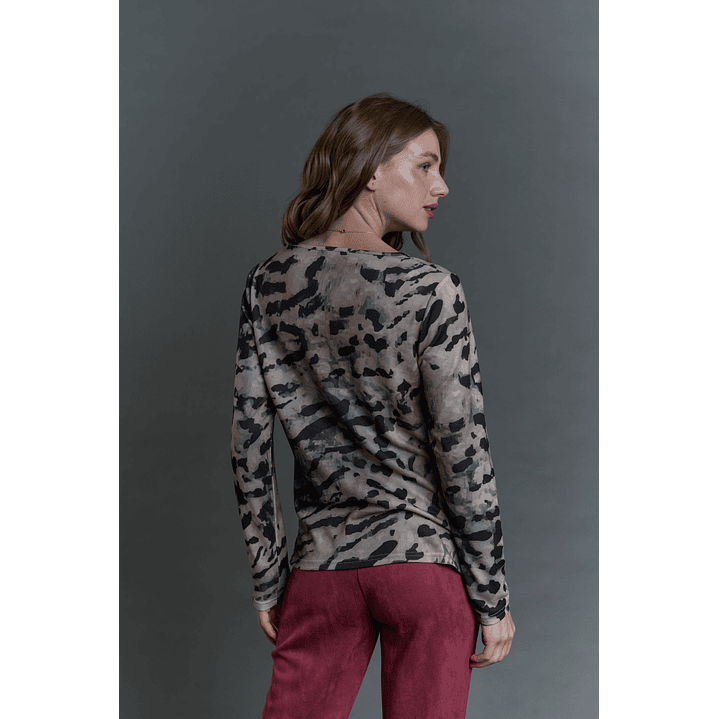 POLERA (MU) C/P M/L EST FOLIA GIVE E56400 BEIGE 4