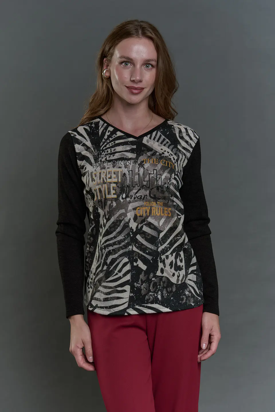 Polera (Mu) C/V M/L Est Give E55493 Negro 1