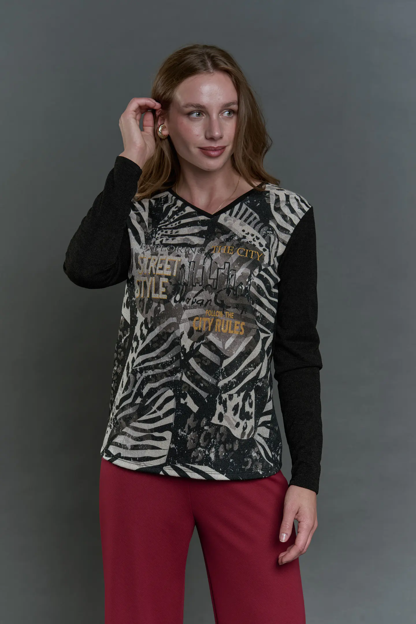 Polera (Mu) C/V M/L Est Give E55493 Negro 2