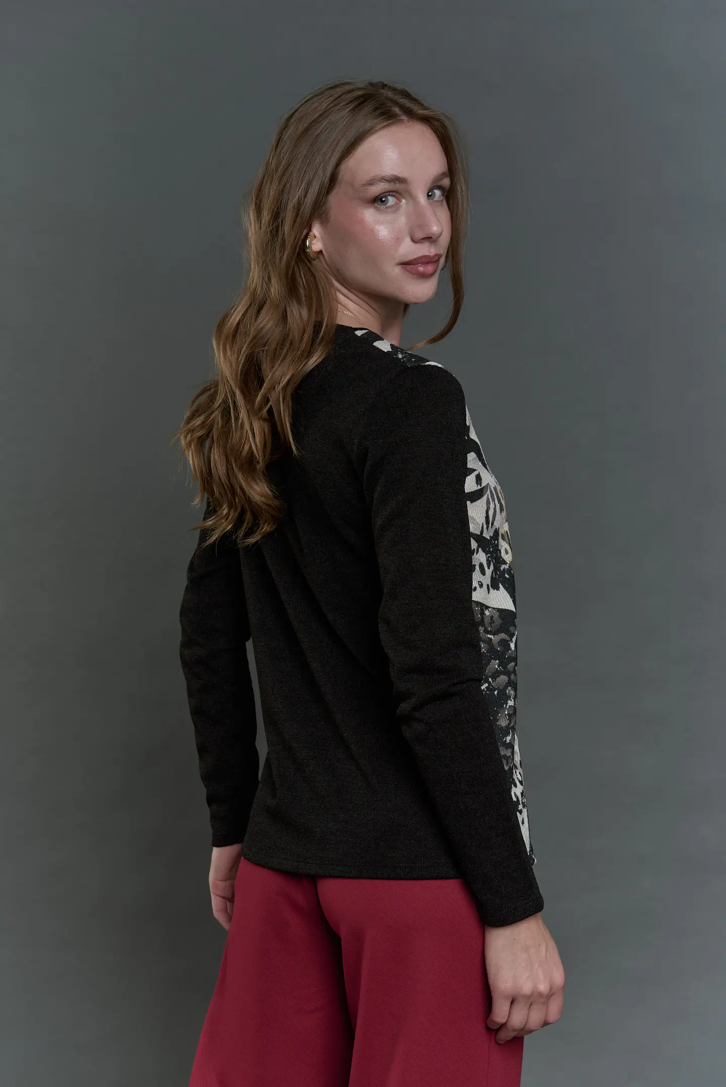 Polera (Mu) C/V M/L Est Give E55493 Negro 3