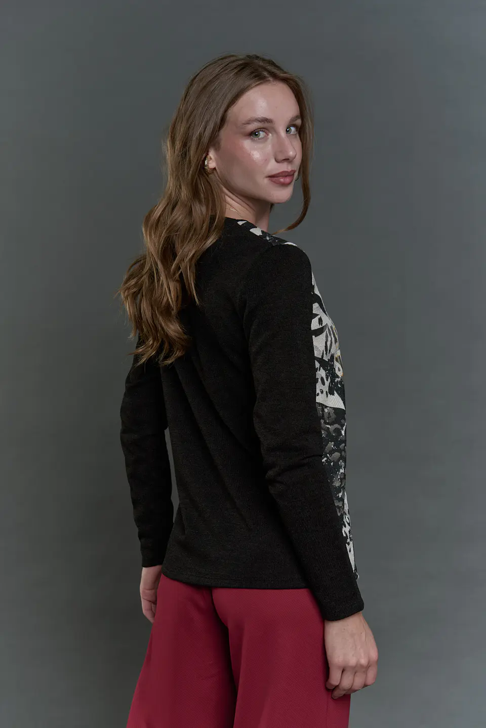 Polera (Mu) C/V M/L Est Give E55493 Negro 3