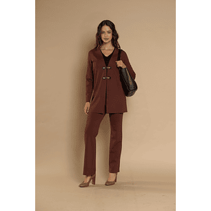 PANTALON (MU) FLARE APLIC PU TACHAS GADWICK GIVE C66402 CAFE