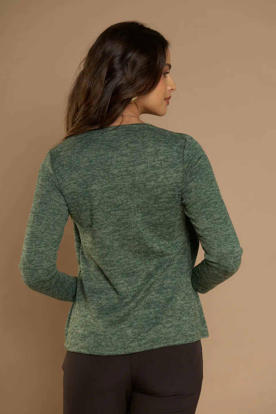 Chaleco (Mu) M/L Melange C/Polera Give A56419 Verde 2