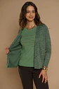 Chaleco (Mu) M/L Melange C/Polera Give A56419 Verde - Miniatura 3
