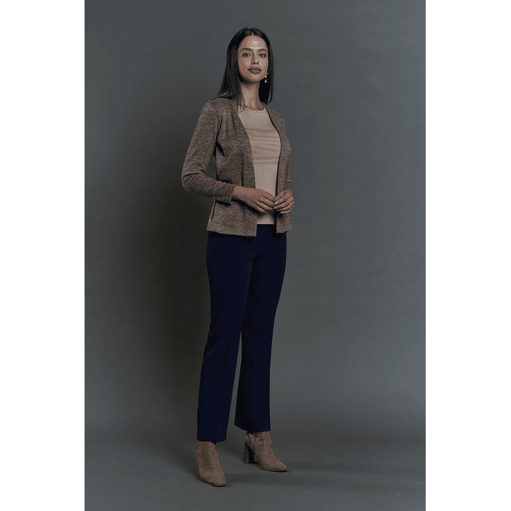 CHALECO (MU) M/L MELANGE C/POLERA GIVE A56419 BEIGE 2