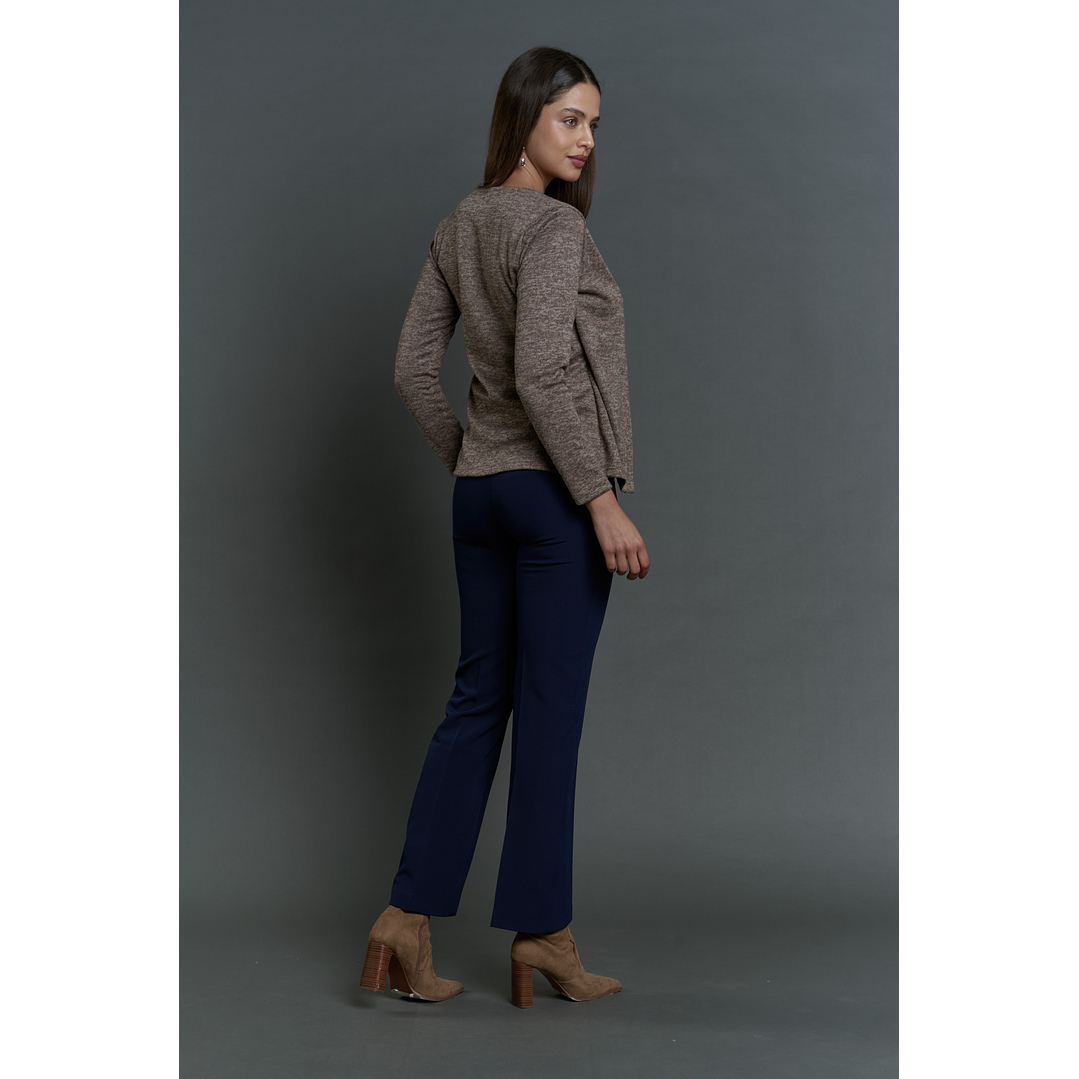 CHALECO (MU) M/L MELANGE C/POLERA GIVE A56419 BEIGE 3