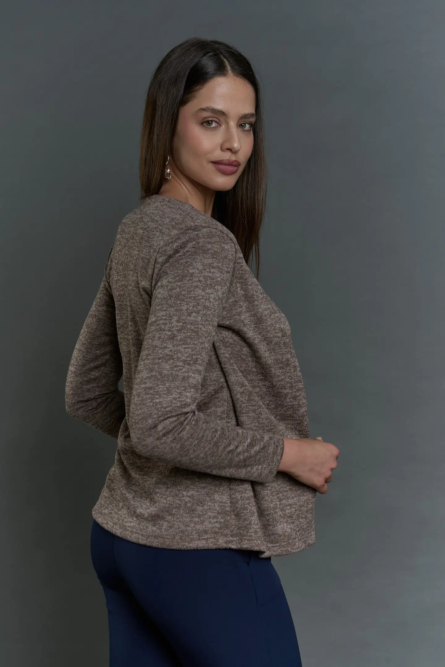Chaleco (Mu) M/L Melange C/Polera Give A56419 Beige 4
