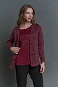 Chaleco (Mu) M/L Melange C/Polera Give A56419 Burdeo - Miniatura 1