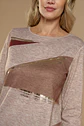 Polera (Mu) C/P M/L Aplic Folia Camant Give A56404 Beige - Miniatura 3